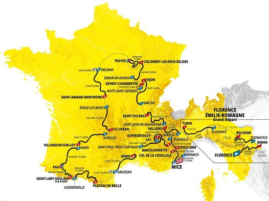 Official Route of the 2024 Tour de France