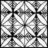 Zentangle pattern: 4 Corners. Image © Linda Farmer and TanglePatterns.com. ALL RIGHTS RESERVED. You may use this image for your personal non-commercial reference only. The unauthorized pinning, reproduction or distribution of this copyrighted work is illegal.