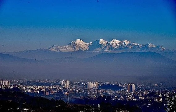 Skyline of Kathmandu city with beautiful landscape.