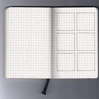 Global Art Flip-Sketch Blank Sketchbook, 100 Sheets, 6 X 9, Mist