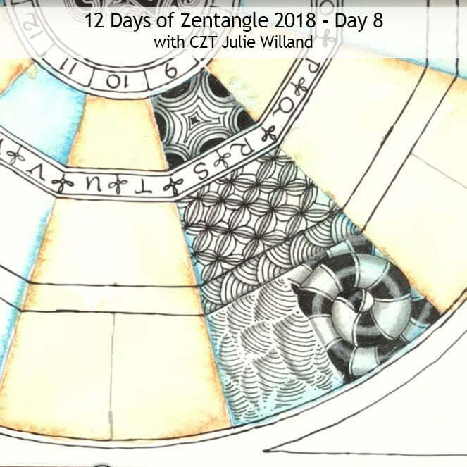 Easy Classic Zentangle Tile with Flux, Mooka, and Florz 