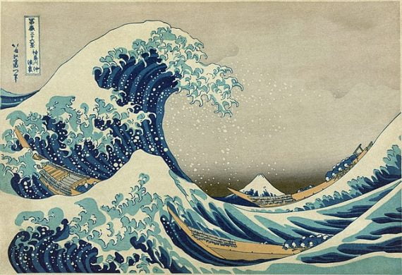 By After Katsushika Hokusai - Restored version of File: Great Wave off Kanagawa.jpg Public Domain,