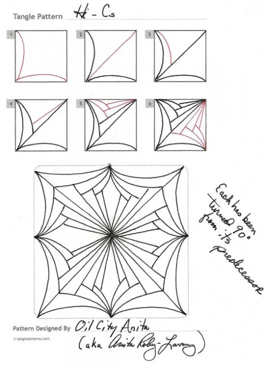 Hi-Cs tangle pattern by Anita Roby-Lavery Hi-Cs tangle pattern by Anita Roby-Lavery