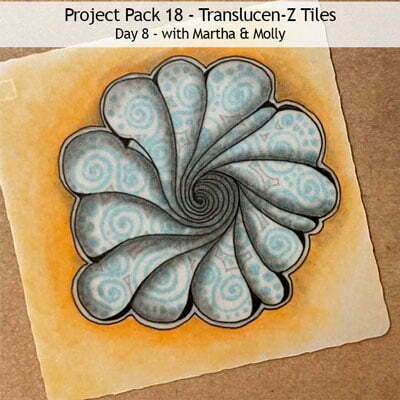 Zentangle® Project Pack #18 - Introducing Zentangle's new Translucen-Z Tiles, Day 8