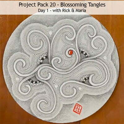 Zentangle® Project Pack 20 - Blossoming Tangles, Day 1