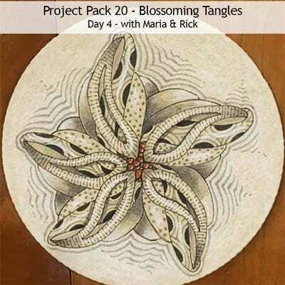 Zentangle® Project Pack 20 - Blossoming Tangles, Day 4