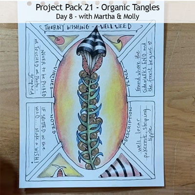 Zentangle® Project Pack 21 - Organic Tangles, Day 8