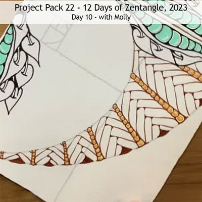 Zentangle® Project Pack 22 - Twelve Days of Zentangle, 2023 Edition, Day 10