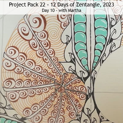 Zentangle® Project Pack 22 - Twelve Days of Zentangle, 2023 Edition, Day 10