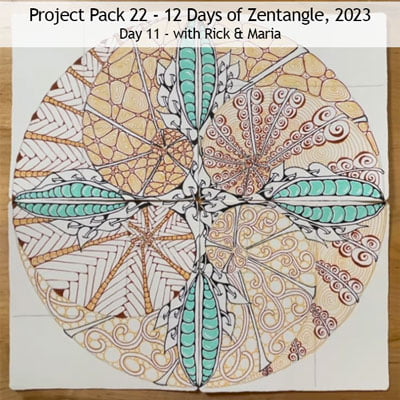 Zentangle® Project Pack 22 - Twelve Days of Zentangle, 2023 Edition, Day 11