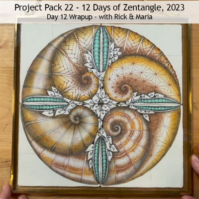 Zentangle® Project Pack 22 - Twelve Days of Zentangle, 2023 Edition, Day 12