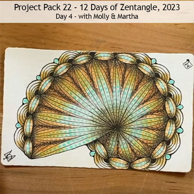 Zentangle® Project Pack 22 - Twelve Days of Zentangle, 2023 Edition, Day 4