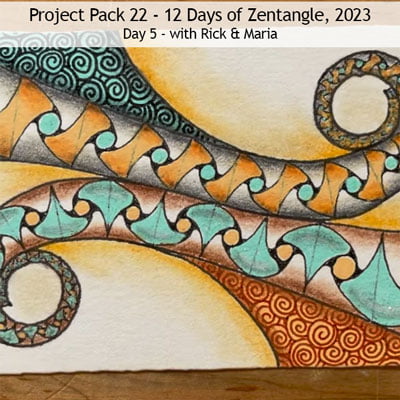 Zentangle® Project Pack 22 - Twelve Days of Zentangle, 2023 Edition, Day 5