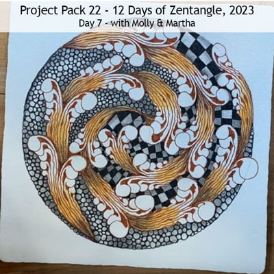 Zentangle® Project Pack 22 - Twelve Days of Zentangle, 2023 Edition, Day 7