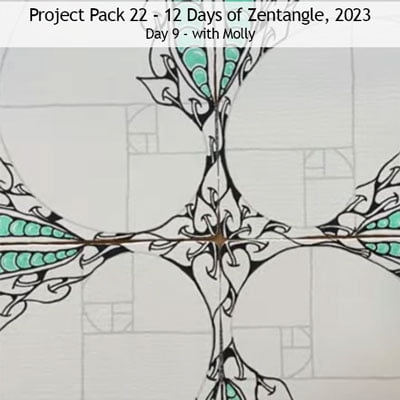 Zentangle® Project Pack 22 - Twelve Days of Zentangle, 2023 Edition, Day 9
