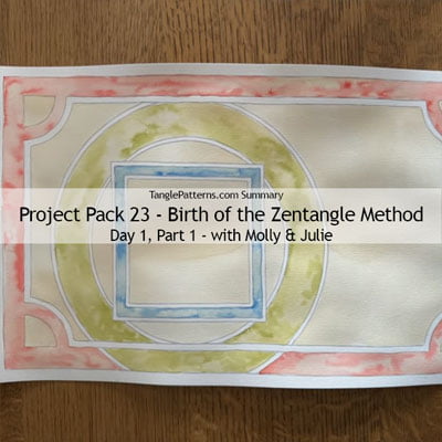 Zentangle® Project Pack 23 - Birth of the Zentangle Method, Day 1