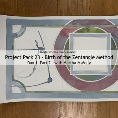 Zentangle® Project Pack 23 - Birth of the Zentangle Method, Day 1