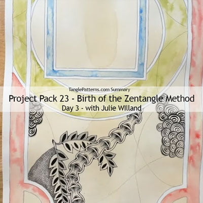 Zentangle® Project Pack 23 - Birth of the Zentangle Method, Day 3