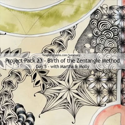 Zentangle® Project Pack 23 - Birth of the Zentangle Method, Day 5