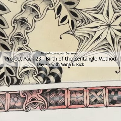 Zentangle® Project Pack 23 - Birth of the Zentangle Method, Day 7