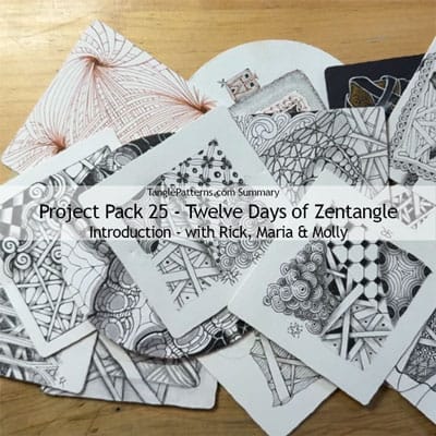 Zentangle® Project Pack 25 - Twelve Days of Zentangle - 2024 Edition, Day 1