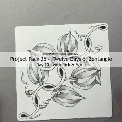 Zentangle® Project Pack 25 - Twelve Days of Zentangle, 2024 Edition, Day 10