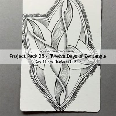 Zentangle® Project Pack 25 - Twelve Days of Zentangle, 2024 Edition, Day 11