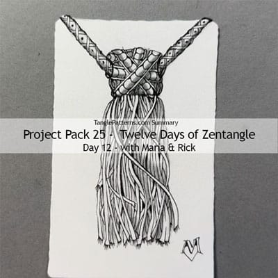 Zentangle® Project Pack 25 - Twelve Days of Zentangle, 2024 Edition, Day 12