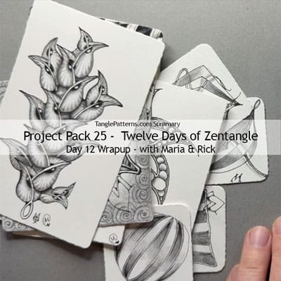 Zentangle® Project Pack 25 - Twelve Days of Zentangle, 2024 Edition, Day 12 