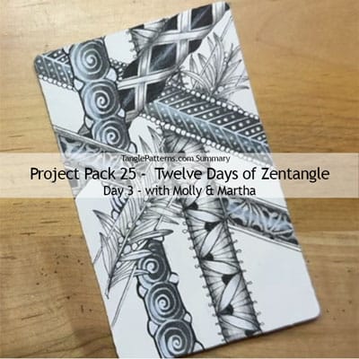 Zentangle® Project Pack 25 - Twelve Days of Zentangle, 2024 Edition, Day 3 