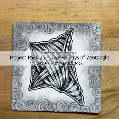 Zentangle® Project Pack 25 - Twelve Days of Zentangle, 2024 Edition, Day 4