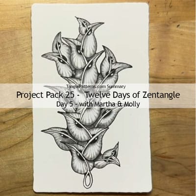 Zentangle® Project Pack 25 - Twelve Days of Zentangle, 2024 Edition, Day 5