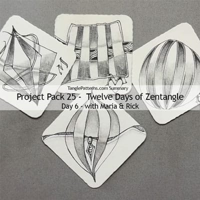 Zentangle® Project Pack 25 - Twelve Days of Zentangle, 2024 Edition, Day 6