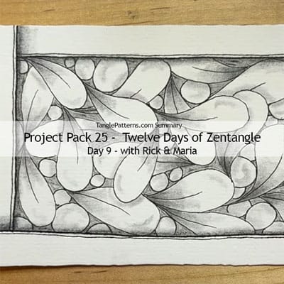 Zentangle® Project Pack 25 - Twelve Days of Zentangle, 2024 Edition, Day 9