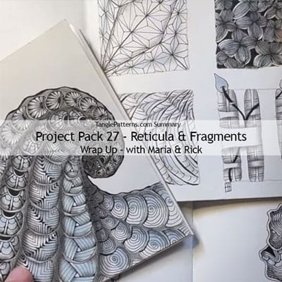 Zentangle® Project Pack 27 - Reticula & Fragments, Day 7 - Wrap Up 