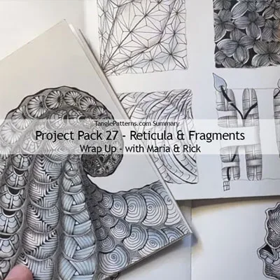 Zentangle® Project Pack 27 - Reticula & Fragments, Day 7 - Wrap Up Zentangle® Project Pack 27 - Reticula & Fragments, Day 7 - Wrap Up