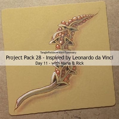 Zentangle® Project Pack 28 - Twelve Days of Zentangle - 2025 Edition, Day 11 Zentangle® Project Pack 28 - Twelve Days of Zentangle - 2025 Edition, Day 11