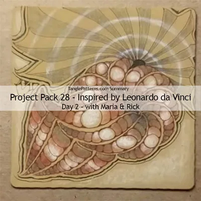 Zentangle® Project Pack 28 - Twelve Days of Zentangle - 2025 Edition, Day 2 Zentangle® Project Pack 28 - Twelve Days of Zentangle - 2025 Edition, Day 2