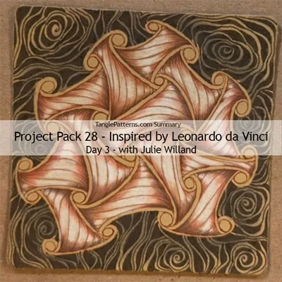 Zentangle® Project Pack 28 - Twelve Days of Zentangle - 2025 Edition, Day 3 Zentangle® Project Pack 28 - Twelve Days of Zentangle - 2025 Edition, Day 3