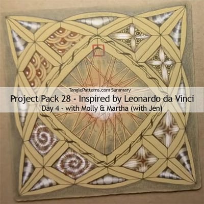 Zentangle® Project Pack 28 - Twelve Days of Zentangle - 2025 Edition, Day 4 Zentangle® Project Pack 28 - Twelve Days of Zentangle - 2025 Edition, Day 4