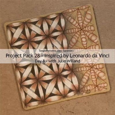 Zentangle® Project Pack 28 - Twelve Days of Zentangle - 2025 Edition, Day 8 Zentangle® Project Pack 28 - Twelve Days of Zentangle - 2025 Edition, Day 8