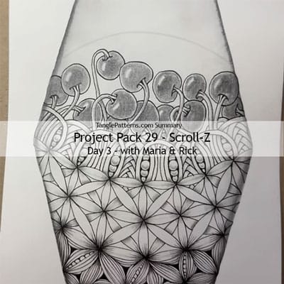 Zentangle® Project Pack 29 - Scroll-Z, Day 3 