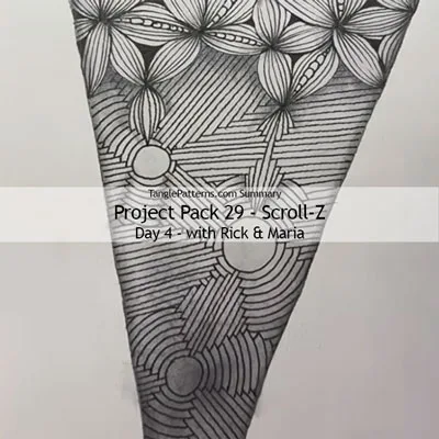 Zentangle® Project Pack 29 - Scroll-Z, Day 4 Zentangle® Project Pack 29 - Scroll-Z, Day 4