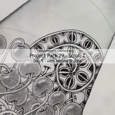 Zentangle® Project Pack 29 - Scroll-Z, Day 5 Zentangle® Project Pack 29 - Scroll-Z, Day 5
