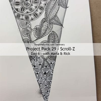 Zentangle® Project Pack 29 - Scroll-Z, Day 6 