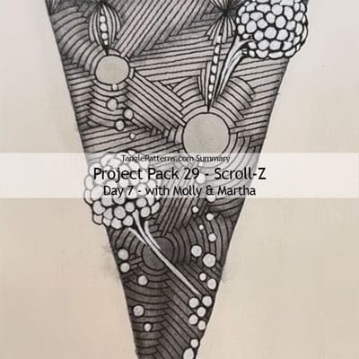 Zentangle® Project Pack 29 - Scroll-Z, Day 7 