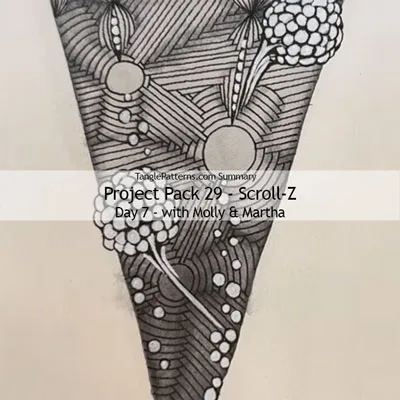 Zentangle® Project Pack 29 - Scroll-Z, Day 7 Zentangle® Project Pack 29 - Scroll-Z, Day 7