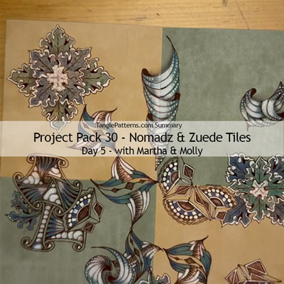 Zentangle® Project Pack 30 - Zuede Tiles and Nomadz, Day 5