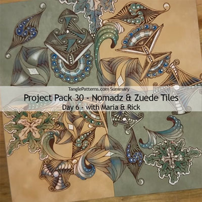 Zentangle® Project Pack 30 - Zuede Tiles and Nomadz, Day 6 Zentangle® Project Pack 30 - Zuede Tiles and Nomadz, Day 6