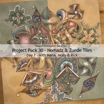 Zentangle® Project Pack 30 - Zuede Tiles and Nomadz, Day 7 Zentangle® Project Pack 30 - Zuede Tiles and Nomadz, Day 7